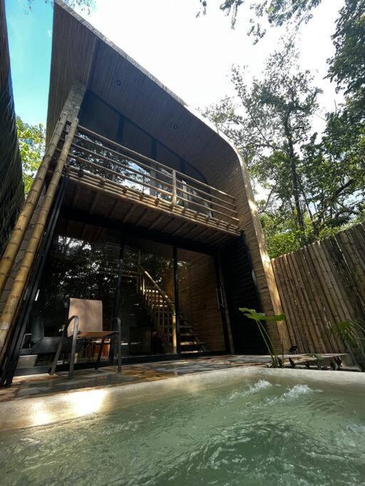 Cabana De Bambu En La Selva Palenque Esterno foto